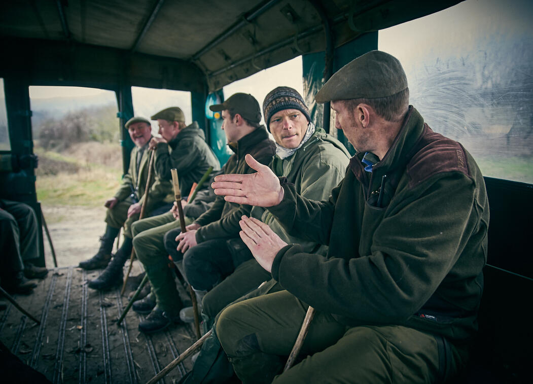 Beaters getting ready for the shoot