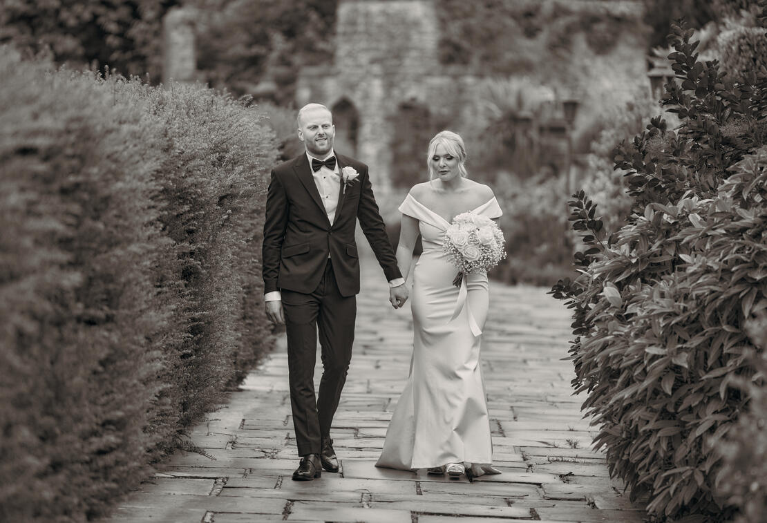 Bridge and Groom walking