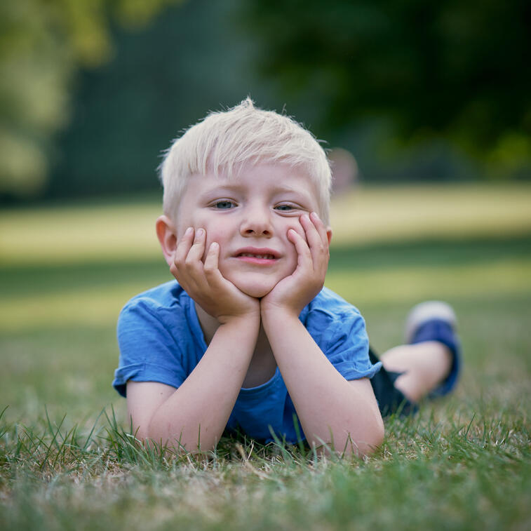 Boy on grass