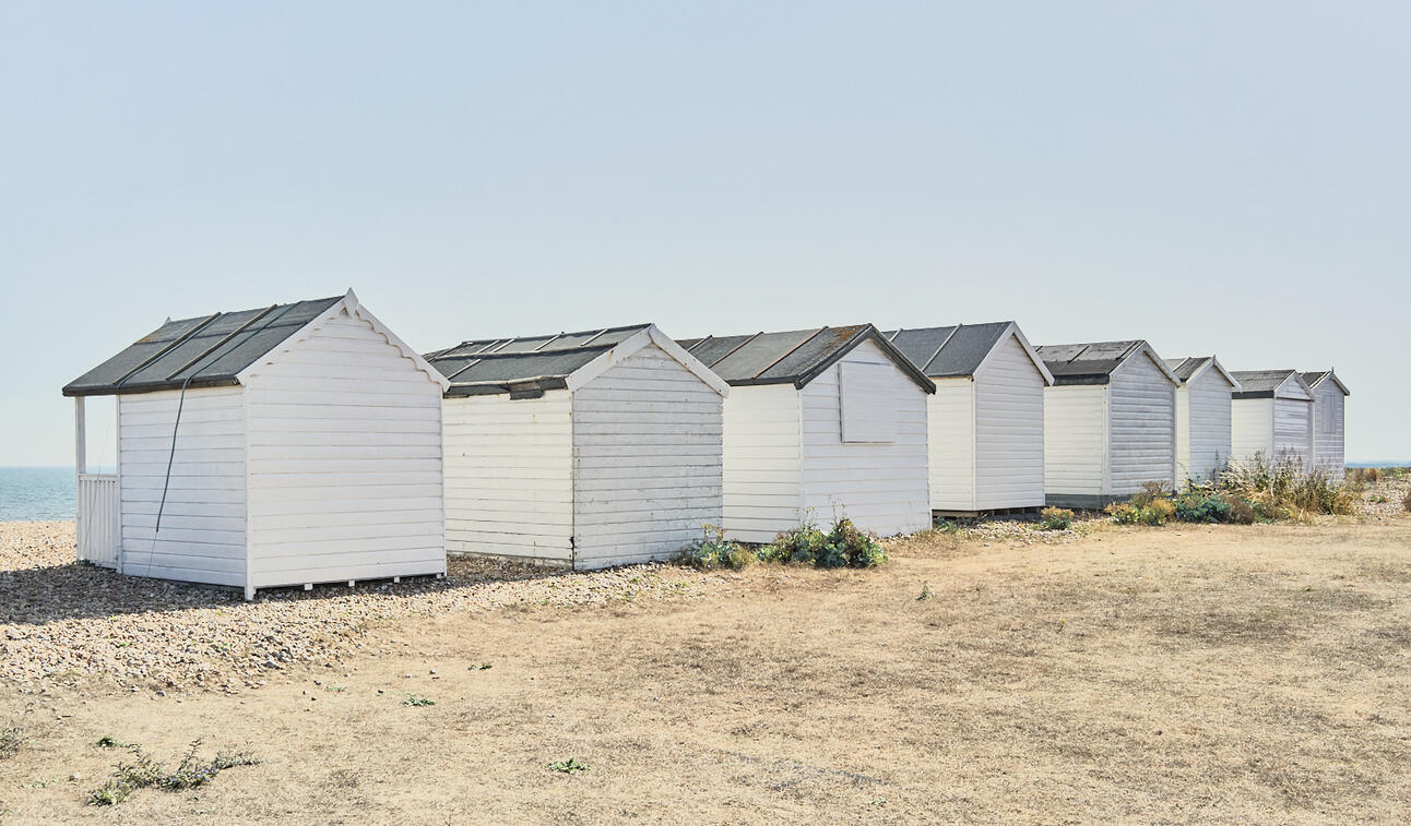 White Bathing Huts